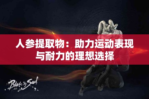 人参提取物：助力运动表现与耐力的理想选择