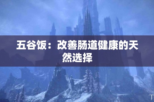 五谷饭：改善肠道健康的天然选择