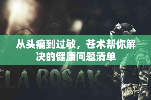 从头痛到过敏，苍术帮你解决的健康问题清单