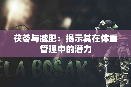 茯苓与减肥：揭示其在体重管理中的潜力