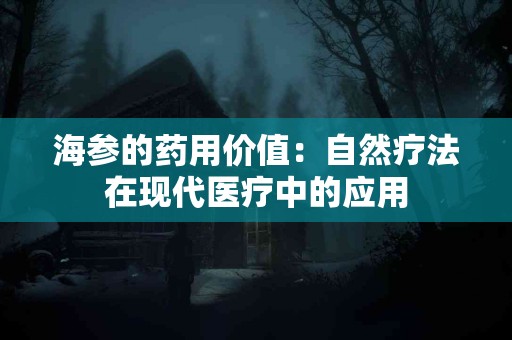 海参的药用价值：自然疗法在现代医疗中的应用