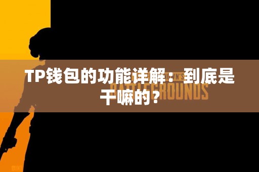 TP钱包的功能详解：到底是干嘛的？