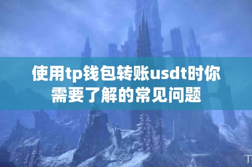 使用tp钱包转账usdt时你需要了解的常见问题