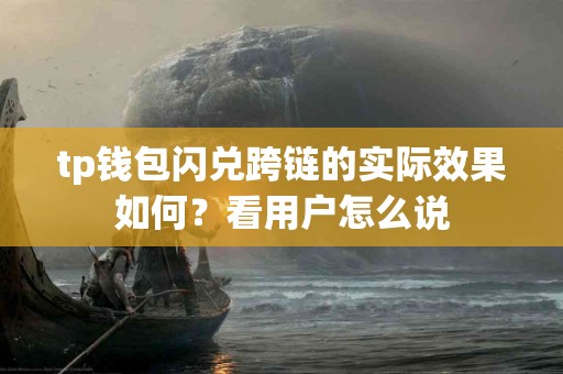 tp钱包闪兑跨链的实际效果如何？看用户怎么说